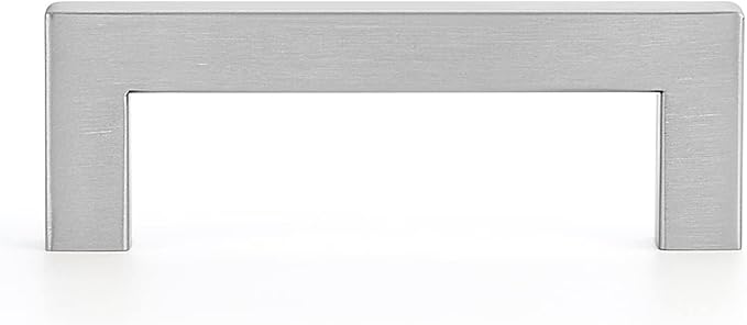 Ravinte 20 Pack 3-1/2 Inch Square Cabinet Handles Satin Nickel Pulls Brushed Nickel Drawer Pulls Kitchen Cupboard Hardware for Cabinets Cupboard Drawer Handles