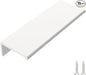 goldenwarm 15 Pack White Finger Edge Pulls Drawer Finger Pulls Kitchen Hardware Handles Bedroom Dresser Drawers, 3in Hole Centers