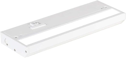 LED Under Cabinet Lighting Hardwired - 3CCT 9 Inch White Finish - Undercabinet Lights for Kitchen - Linkable Undercounter Dimmable Plug in Light or Hard Wired - Under Counter Fixture Direct Wire
