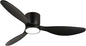 reiga 52 Inch Wood Black Modern Flush Mount Indoor Ceiling Fan with Light and Remote, 3 Propeller Blade, Quiet DC Motor for Bedroom Living Room