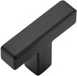 1 Pack Matte Black Cabinet Knobs - Kitchen Cabinet Knobs Black Cabinet Pulls for Kitchen Cabinet Drawer Stainless Steel Dresser Knobs for Cabinet Hardware 2in Length Single Hole Square