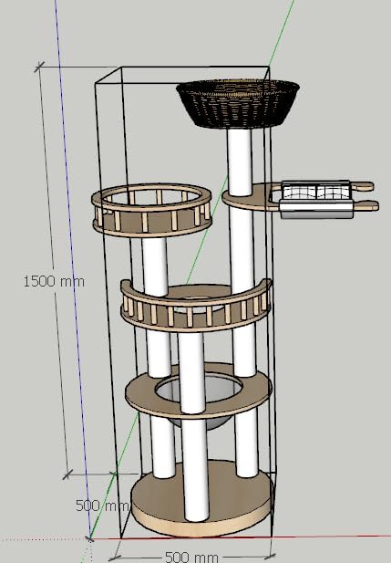 Modern Wood Cat Tree for Large Cats,Luxury Rattan Oak Cat Trees Towers，Rattan Cat Tree with Capsule &Hammock，3 Weaving Cat Nests & Washable, Sisal Scratching Posts, for Indoor Cats, (Large 02)-Mewly Pet