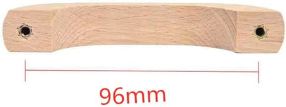 Mysummer 5PCS Wooden Handles for Cabinet Solid Handle Unfinished for Chest of Drawers Hole Distance 3.78 inch for Furniture Wardrobe Cupboard Closet Drawer Handle Pull