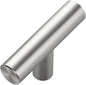 1 Pack Brushed Nickel Cabinet Knobs - Kitchen Cabinet Knobs Silver Cabinet Pulls for Kitchen Cabinet Drawer Stainless Steel Dresser Knobs for Cabinet Hardware 2in Length Single Hole T Bar