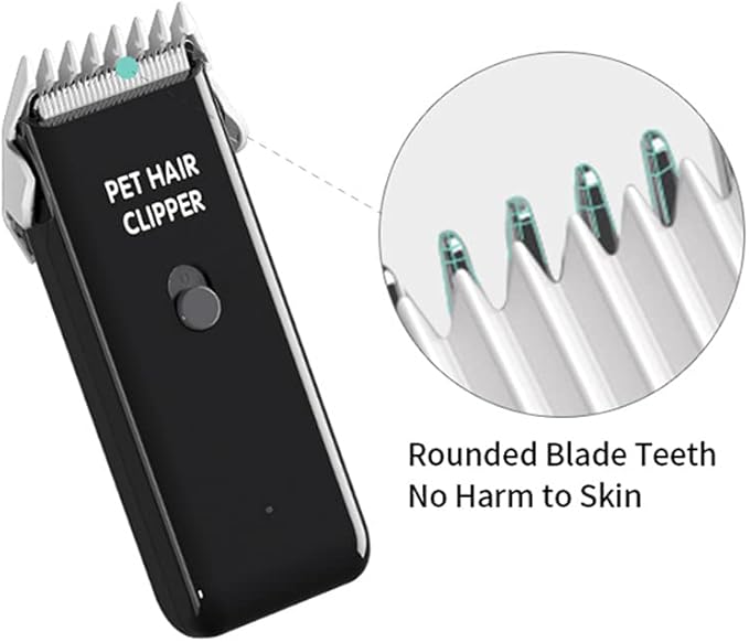 Dog Clippers,Quiet Washable USB Rechargeable Cordless Dog Grooming Kit,Electric Pets Hair Trimmers Shaver Shears for Dogs and Cats Black-Mewly Pet