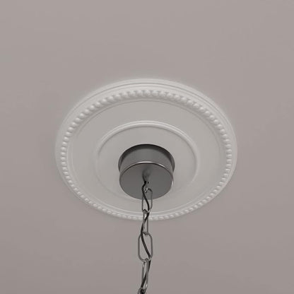 Ekena Millwork CM12BR Bradford Ceiling Medallion, 12 1/2"OD x 3 7/8"ID x 3/4"P (Fits Canopies up to 6 5/8"), Primed