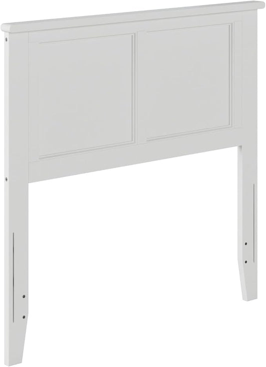AFI, Madison Twin Solid Wood Panel Headboard with Attachable Charger, White