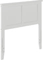 AFI, Madison Twin Solid Wood Panel Headboard with Attachable Charger, White