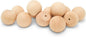 Natural Wood Drawer Pulls - 25 Pack, 2 Inch Round, Unfinished, Ball Shaped, Nursery Dresser & Cabinet Knobs