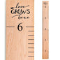 Headwaters Studio Wooden Growth Chart – Kids Height Chart, Wall Measurement for Kids, Height Chart for Wall, Growth Ruler for Children – Natural with Black Numerals - “Love Grows Here” (63" x 6.7")