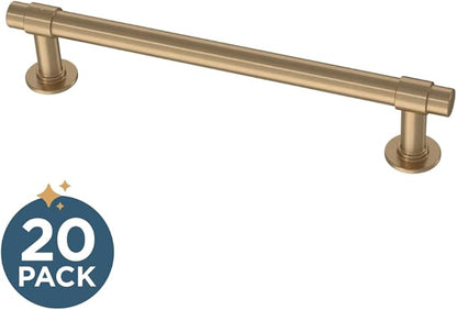 Franklin Brass Bar (20-Pack) Cabinet Handles 5-1/16" Hole Center Pulls | Champagne Bronze Hardware Kitchen Door, Drawers, Dressers, Furniture P29618K-CZ-B2