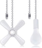 Ceiling Fan Pull Chain Extension Ornaments Chains with Decorative Light Bulb and Fan Cord 13.6 Inches Bronze Fan Pull Chain Set for Ceiling Light Lamp Fan Chain(Paint White)