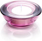 Red Tealight Candle Holders - Set of 12, Round Chunky Glass Candle Holder, 3" Diameter - CH01 - Aubergine Purple