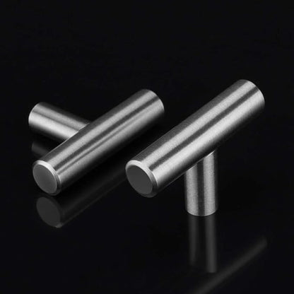 LONTAN Cabinet Knobs Brushed Nickel Cabinet Knobs T Bar Drawer Knobs Round Cabinet Hardware for Drawer, Single Hole, Pack of 20