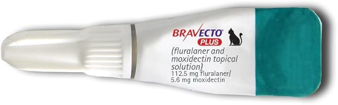 BRAVECTO Plus Topical Solution for Cats, Flea, Tick & Heartworm, 2 Months Supply, 2.6-6.2 lbs., Green Box-Mewly Pet