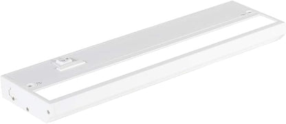LED Under Cabinet Lighting Hardwired - 3CCT 12 Inch White Finish - Undercabinet Lights for Kitchen - Linkable Undercounter Dimmable Plug in Light or Hard Wired - Under Counter Fixture Direct Wire