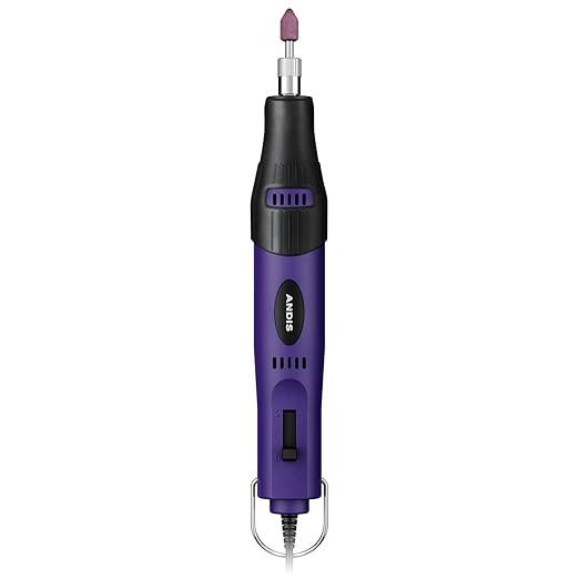 Andis 66745 EasyClip 2-Speed Pet Nail Grinder, Purple-Mewly Pet