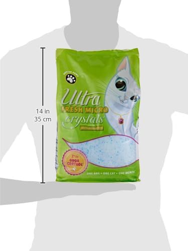 Ultra Fresh Scented Micro Crystals Premium Cat Litter - 99.9% Dust Free, Soft on Paws - 5 Lbs.-Mewly Pet