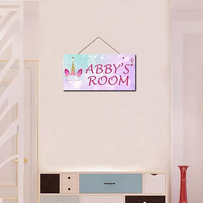Personalized Sign Unicorn Sign, Custom Name for Girls Room for Kids Room, Funny Colorfull Wall Décor, Wall Décor for Home, Birthday Party, Bedroom, Bathroom, Playroom