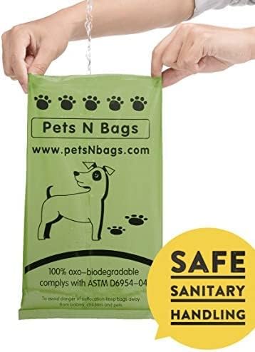 Dog Poop Bags, Dog Waste Bags, Biodegradable Unscented Refill Rolls, Includes Dispenser-Mewly Pet