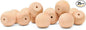 Wood Knobs, 1.5 Inch Round Natural Wood Drawer Pulls, Pack of 25 Unfinished Wooden Drawer Knobs, Ball Shaped Wood Cabinet Knobs, Nursery Dresser Knobs, Wood Door Knobs and Crafts