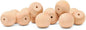 Wood Knobs, 1.5 Inch Round Natural Wood Drawer Pulls, Pack of 50 Unfinished Wooden Drawer Knobs, Ball Shaped Wood Cabinet Knobs, Nursery Dresser Knobs, Wood Door Knobs and Crafts