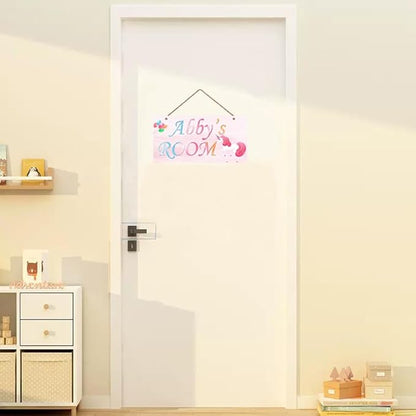 Personalized Sign Unicorn Themed Girls Room Decor, Unicorn Lovers,Custom Name Unicorn Room Wall Decor Decorative Plate for Kids Room Little Man Cave