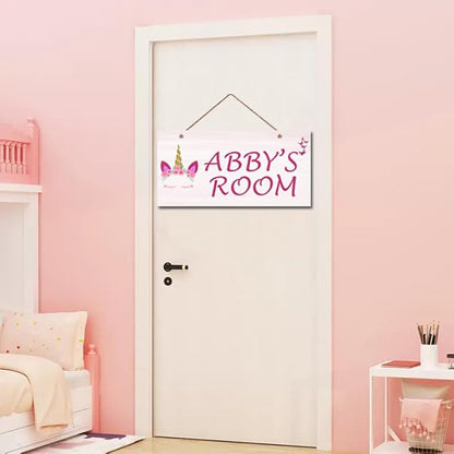 Personalized Signs Unicorn Sign, Wall Decor for Girls Room, Funny Colorful Wall Décor for Kids Room Bedroom Playroom Nursery Boys Room Little Man Cave