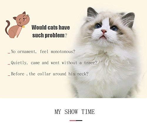 CHUKCHI Pink Soft Velvet Safe Cat Adjustable Collar with Crystal Heart Charm and Bells 8-11 Inches(Black+Pink)-Mewly Pet