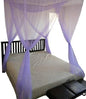 OctoRose Four Post Mosquito Net for Bed Canopy -Fits Queen, King, California King Beds-Indoor & Outdoor Use- Purple