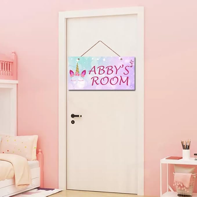Personalized Sign Unicorn Sign, Custom Name for Girls Room for Kids Room, Funny Colorfull Wall Décor, Wall Décor for Home, Birthday Party, Bedroom, Bathroom, Playroom