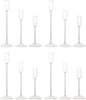 Candle Holder, Glass Taper Candle Tall Candlestick Holder, 3 Different Heights, for Table Centerpiece, Wedding, Party, Clear, 12pcs