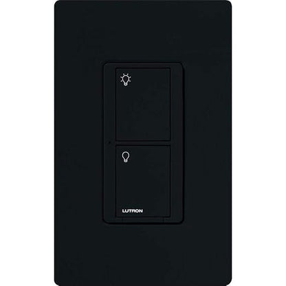 Lutron Caseta Original Smart Light Switch (Lutron Smart Hub Required), for Home, LED Lights, and Fans, 6 Amp, Single-Pole/3-Way, Neutral Required, PD-6ANS-BL, Black