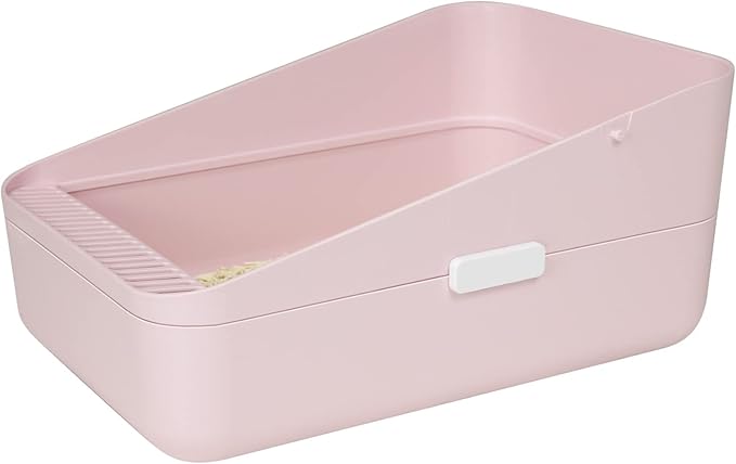 Sfozstra Cats Litter Box Low: Pink Small for Kittens up to 8 lbs, Anti Tracking Design Space Saving for Apartments-Mewly Pet