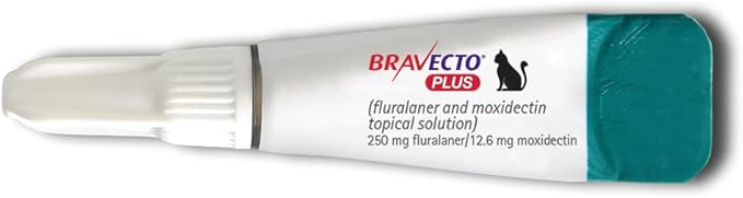 BRAVECTO PLUS Topical Solution for Cats, Flea, Tick & Heartworm, 2 Months Supply, 6.2-13.8 lbs., Blue Box-Mewly Pet