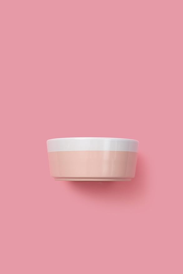 Waggo Dipper Ceramic Dog Bowl for Small and Large Breeds - Heavyweight and Durable Pet Food and Water Dish Crock, Dishwasher Safe, Modern (Rose, Medium)-Mewly Pet