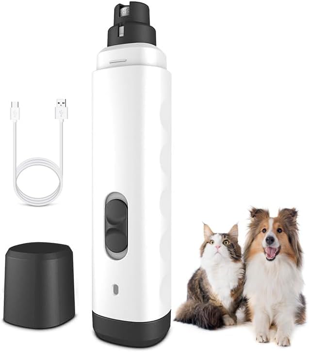 Silent Groom Pro Nail Grinder, 2025 New Dog Nail Trimmer, Rechargeable Pet Nail Grinder, Quick Dog Nail Trimmers, Pet Paws Grooming Smoothing Tool for Dogs and Cats-Mewly Pet