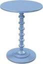 Convenience Concepts Palm Beach Spindle Table 17.75" - Traditional Round End Table for Living Room, Turned Solid Wood Side Table, Classic Display Pedestal Table, Blue