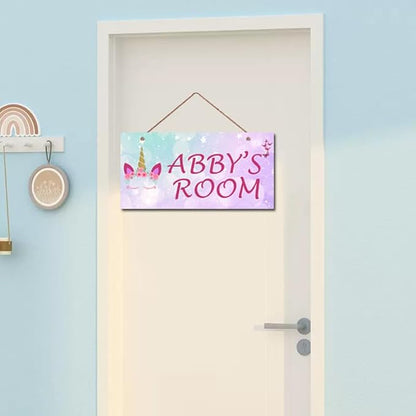 Personalized Sign Unicorn Sign, Custom Name for Girls Room for Kids Room, Funny Colorfull Wall Décor, Wall Décor for Home, Birthday Party, Bedroom, Bathroom, Playroom