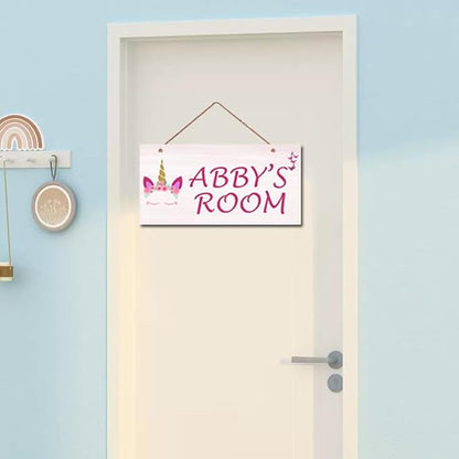 Personalized Signs Unicorn Sign, Wall Decor for Girls Room, Funny Colorful Wall Décor for Kids Room Bedroom Playroom Nursery Boys Room Little Man Cave