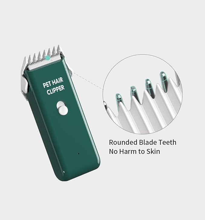 Dog Clippers,Quiet Washable USB Rechargeable Cordless Dog Grooming Kit,Electric Pets Hair Trimmers Shaver Shears for Dogs and Cats Green-Mewly Pet