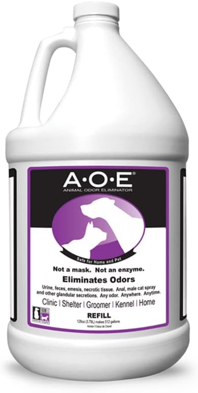 Odorcide Animal Odor Eliminator Refill ⧿ Ready to Use Pet Odor Eliminator for Strong Odor ⧿ Secretions, Spray, Feces & Urine Odor Eliminator ⧿ Safe, Non-Enzymatic Dog & Cat Odor Eliminator (128 oz)-Mewly Pet