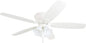 Honeywell Ceiling Fans Glen Alden, 52 Inch Classic Flush Mount Indoor LED Ceiling Fan with Light, Pull Chain, Quick-2-Hang Dual Finish Blades, Reversible Motor - 50520-01 (White)