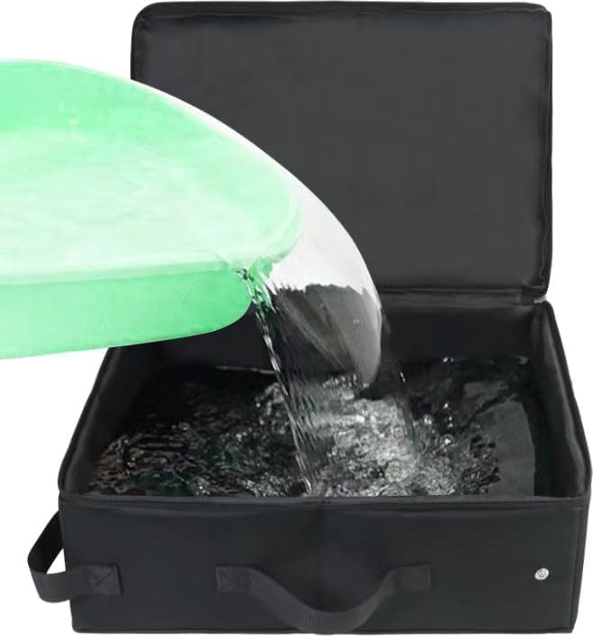 Portable Cat Travel Litter Box with Zipped Lid, Foldable Travel Litter Box, No Leakage, No Smell, Waterproof, Easy to Carry, Easy to Use in Hotels, Car-Mewly Pet