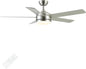 YUHAO 52 Inch Brushed Nickel Ceiling Fan with Light and Remote Control.Noiseless,Dimmable,3CCT,6 Speeds Reversible, DC Ceiling Fans for Indoor or Covered Outdoor