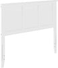 AFI, Madison Full Solid Wood Panel Headboard with Attachable Charger, White