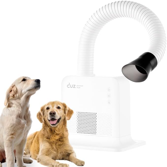 DUZ V2Pro Advanced & Energy-Efficient Pet Grooming Dryer: Powerful Airflow, Low Wattage, Hands-Free Operation, Quiet & Stress-Free Grooming Solution, Ideal for All Coats-Mewly Pet