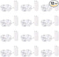 Brightown 12 Pack Led Fairy Lights Battery Operated String Lights Waterproof Silver Wire 7 Feet 20 Led Firefly Starry Moon Lights for DIY Wedding Party Bedroom Patio Christmas (12 Pack, White)