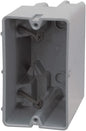 Southwire Electrical Box for Lighting Fixture, 50lb Ceiling Fan and 75lb Light Fixture Support, 22.5Cu with Depth Adjustment, 1 Gang, Gray, MSB22+