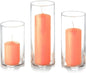yummi Set of 36 Slim Pillars and Cylinder Vases - Peach